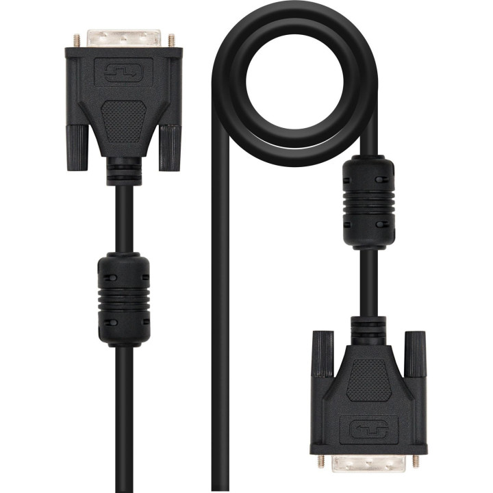 Nanocable 10.15.0802 Cable DVI Dual Link M-M 24+1 1.8M Negro