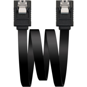 Nanocable 10.18.1001-BK Cable SATA III Datos 6G con Anclajes 50cm Negro