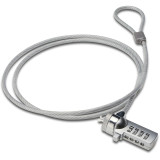 Ewent EW1241 Cable de Seguridad con Combinación para Portátiles 1.5m Gris