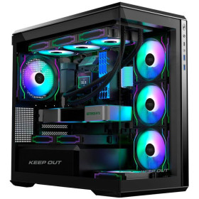 Keepout XC-905 PRO+ Torre Micro-ATX RGB USB-C Negra